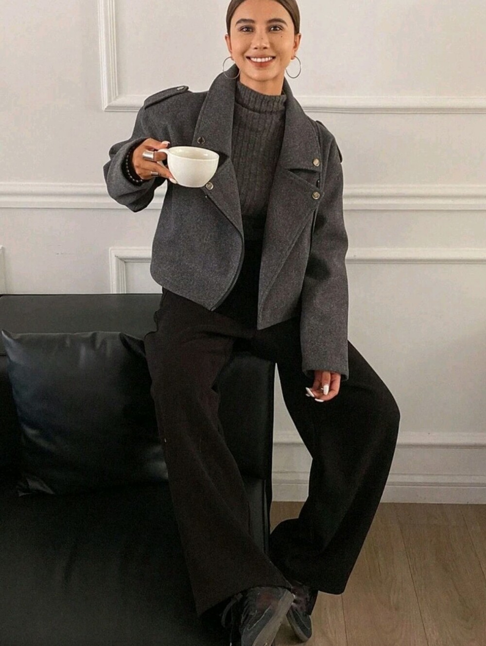 Autumn New Loose Casual Women Windbreaker Jacket School - Picture 3 of 5